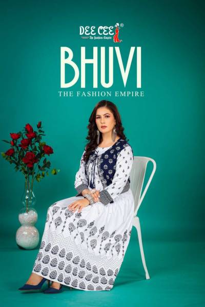 BHUVI BY DEECEE DESIGNER LONG SCREEN PRINT KURTI WHOLESALER IN INDIA